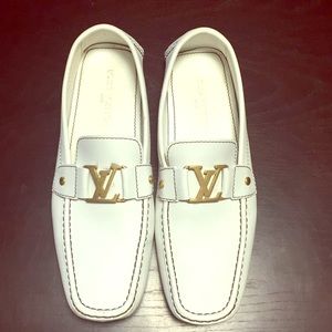 White men’s size 12 Louis Vuitton loafers